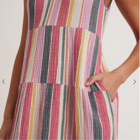 Marine Layer Women’s Corinne Maxi Dress in Multi Stripe Size XS - Picture 2 of 11